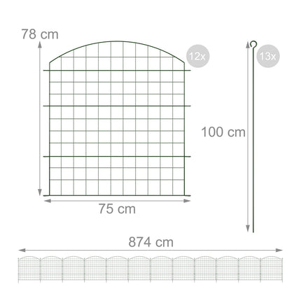 Garden Fence with Arch – Metal, Decorative, Flexible