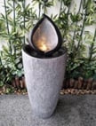 Tuinfontein met LED-verlichting, 92 cm, harslook.
