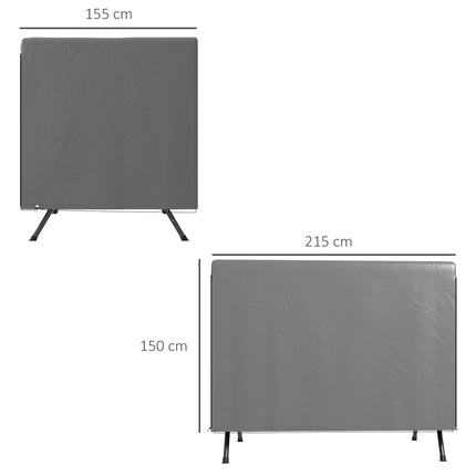 Ochranná plachta na zahradní nábytek, vodotěsné PE, 215x155x150 cm