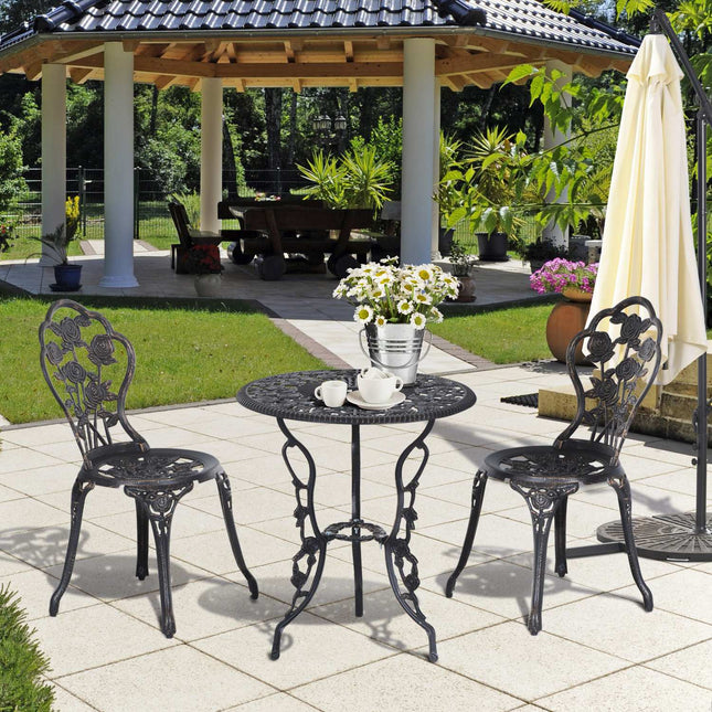 Tuinmeubelen Voor 2 Personen, Tuinset, Zitgroep, Balkonset, Balkonmeubelset, Tafelstoel, Brons
