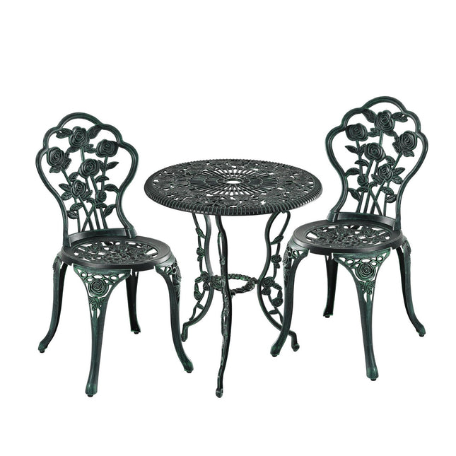 Tuinmeubelset - 3-delige vintage design gegoten aluminium