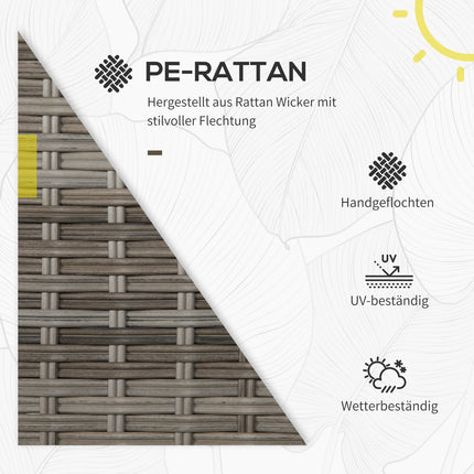Poly rattan outdoor furniture for 4, weather resistant