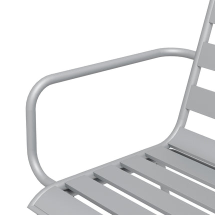 Garden furniture set - Steel dining table and 6 stackable chairs