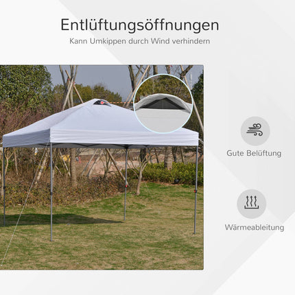Pop-up bílý zahradní altán 2.95m UV ochrana