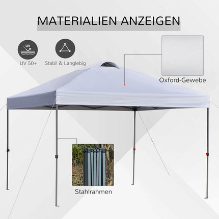 Pop-up bílý zahradní altán 2.95m UV ochrana