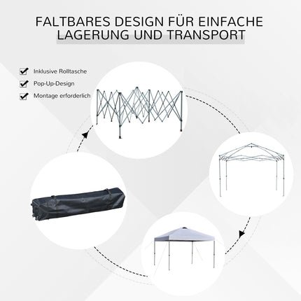 Pop-up bílý zahradní altán 2.95m UV ochrana
