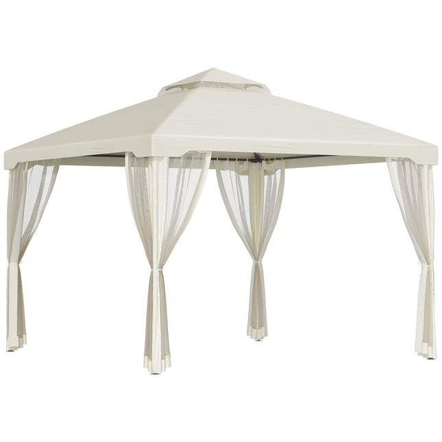 Garden Gazebo 3x3m, weatherproof with side walls