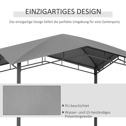 Zahradní altán 3x3M, ochrana proti slunci, kov/polyester