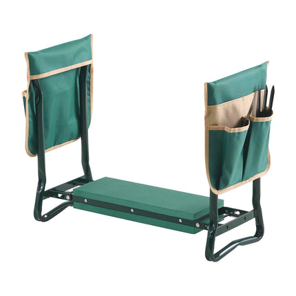 Garden Kneeler and Seat, Folding Stool with 2 Tool Bags