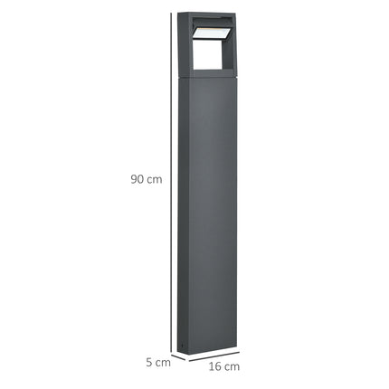 Zahradní sloupkové svítidlo, teplá LED, nastavitelné, IP65