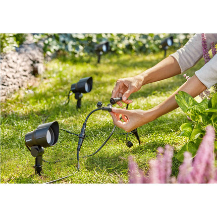 GardenLink Starter kit Spotlight Warm white 600 lm 1-pack Black
