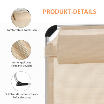 Nastavitelná zahradní židle, hliník, ergonomická síťovina