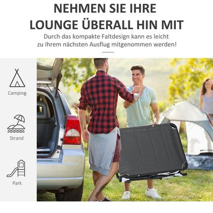Nastavitelná hliníková zahradní židle, ergonomická a skládací