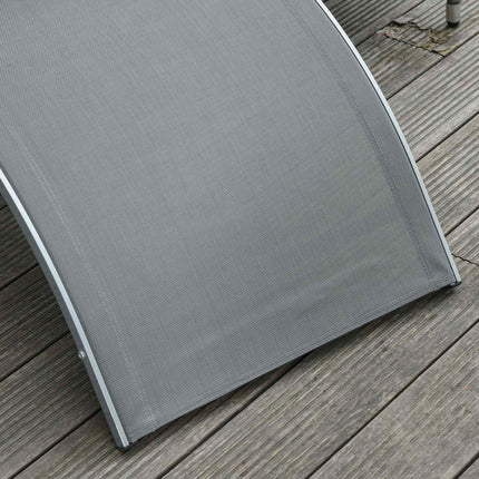 Ergonomická hliníková zahradní židle s polstry, šedá