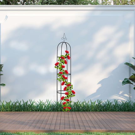 Zahradní obelisk 200 cm černý