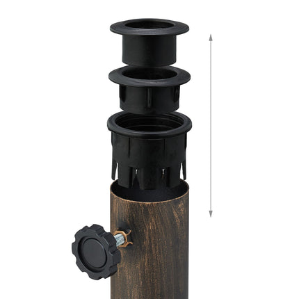 Garden Parasol Base, Fits Poles Ø34-48mm, Heavy Duty