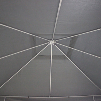 Zahradní pavilon stan 3x3M, ocelový rám, šedý polyester