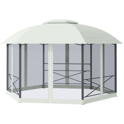 Zahradní pavilonový stan 4x5M odolný proti povětrnosti, ocel a polyester