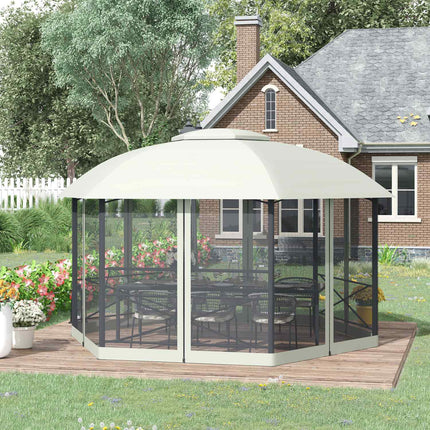 Zahradní pavilonový stan 4x5M odolný proti povětrnosti, ocel a polyester