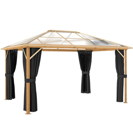 Gartenpavillon 4x3m, Polycarbonatdach, Aluminiumrahmen