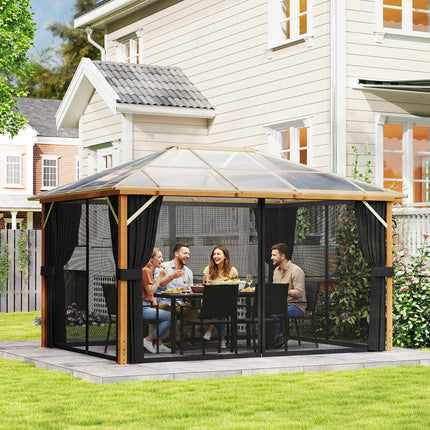 Gartenpavillon 4x3m, Polycarbonatdach, Aluminiumrahmen