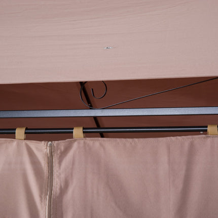 Zahradní pavilon a párty stan, dvojitá střecha, 3x4M, khaki