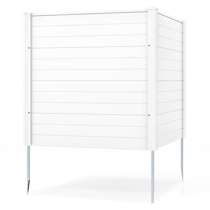 Zahradní plotové zástěny, 123x123 cm, bílá, PVC