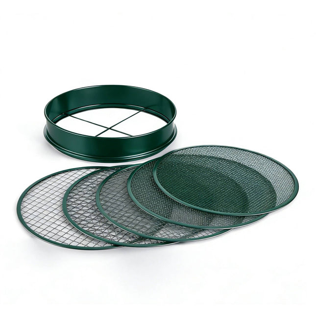 Zahradní síto 5 v 1, nerezová ocel, Ø 30 cm