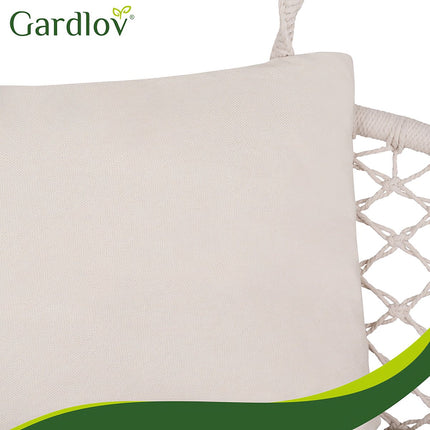 Garden Swing Cushion Set for 2, Cream, Polyester-Cotton