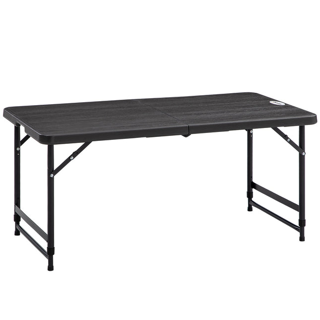Height adjustable folding garden table - Steel frame, 4 seats