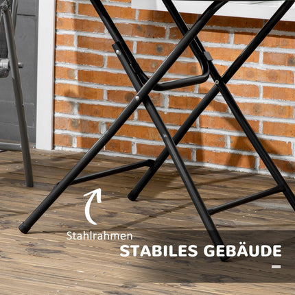Kulatý skládací zahradní jídelní stůl, 80 cm, tmavě šedá