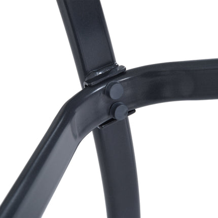 Čtvercový zahradní stůl, odolné sklo, 68.5 cm, černý