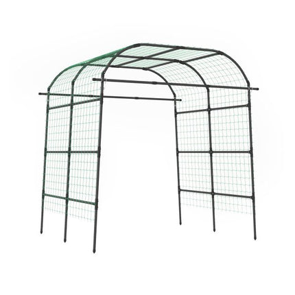 Gartenrankbogen, U-förmig, PE-beschichtetes Metall, Schwarz