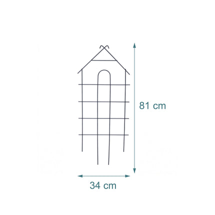 Garden Trellis Set Of 4, Metal Climbing Plant Support