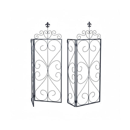 Gartenspalier 2er-Set, Rankhilfe aus Metall zum Aufklappen