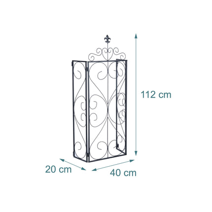 Gartenspalier 2er-Set, Rankhilfe aus Metall zum Aufklappen