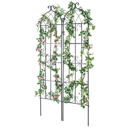 Garden Trellis for Climbing Plants, Metal, 71 x 20 in, 2-Pack