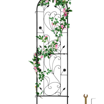 Garden Trellis for Climbing Plants, Rustproof Metal 60x15 in
