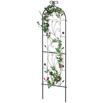 Garden Trellis for Climbing Plants, Rustproof Metal 60x15 in