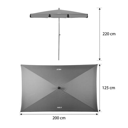 Zahradní slunečník 220 cm, nastavitelný, UV ochrana