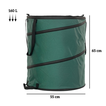 Vodotěsné pytle na zahradní odpad 160L se zipem a rukojetí