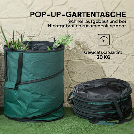 Vodotěsné pytle na zahradní odpad 160L se zipem a rukojetí