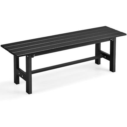 Zahradní lavice pro 2 osoby s laťkovým sedákem, nosnost až 300kg, 120 x 36 x 40.5 cm, černá