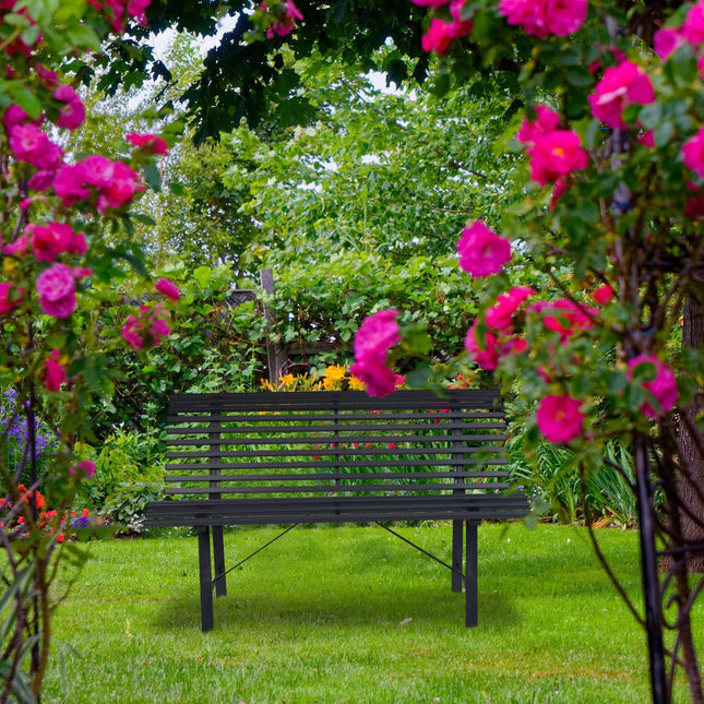 Tuinbank in staal, antraciet