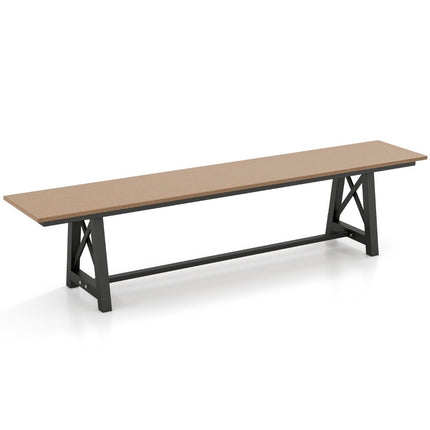 Zahradní lavice odolná povětrnosti pro 3 osoby, nosnost až 500 kg, 183 x 35 x 41.5 cm, hnědá