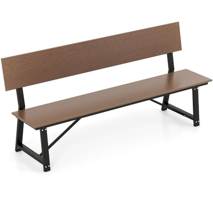 Zahradní lavice odolná povětrnosti pro 3 osoby, nosnost až 500kg, 183 x 52 x 85 cm, hnědá