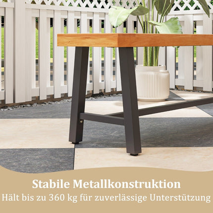 Garden bench weatherproof 3-seater bench up to 360 kg Park bench made of acacia wood and metal 1 piece