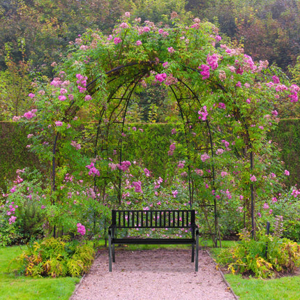 Tuinbank met metalen onderstel