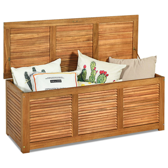 Zahradní box úložný box na zahradu a dvůr akáciové dřevo 120x45x45cm