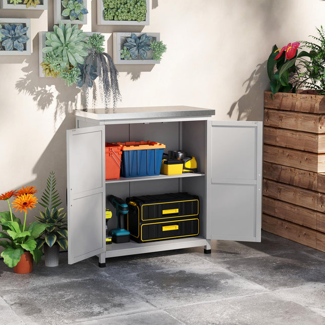 Outdoor Garden Cabinet - Weatherproof Tool Shed